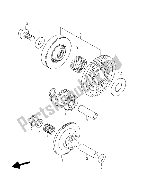 Tutte le parti per il Frizione Di Avviamento del Suzuki GSR 600A 2007