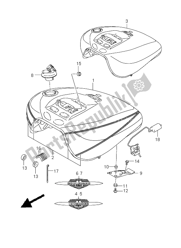 Wszystkie części do Zbiornik Paliwa (vlr1800t) Suzuki C 1800R VLR 1800 2009