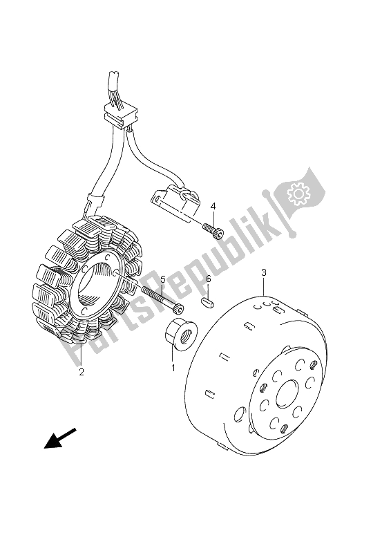 Todas las partes para Magneto de Suzuki UH 125 Burgman 2008