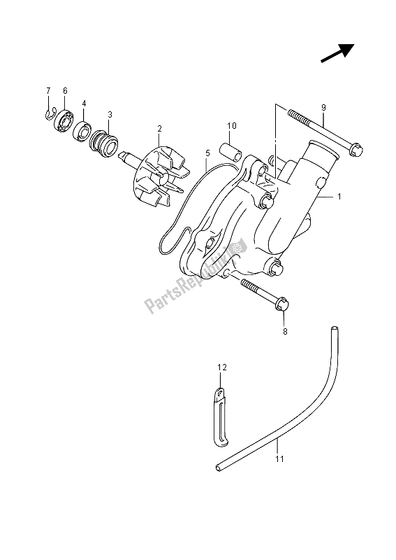 Wszystkie części do Pompa Wodna Suzuki DL 1000A V Strom 2015