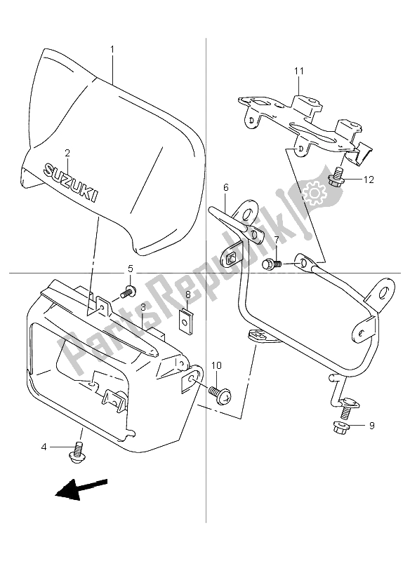 Tutte le parti per il Coperchio Della Lampada Frontale del Suzuki TR 50S Street Magic 1999