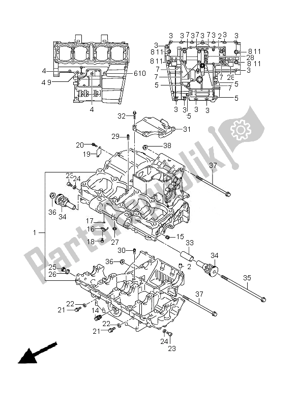 Toutes les pièces pour le Carter du Suzuki GSX 650 FA 2010