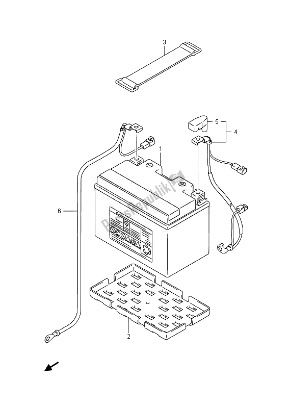 All parts for the Battery of the Suzuki GSF 1250 SA Bandit 2014