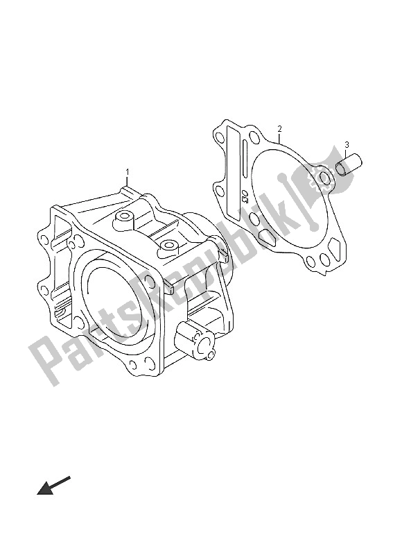 All parts for the Cylinder of the Suzuki Burgman AN 400 ZZA 2016