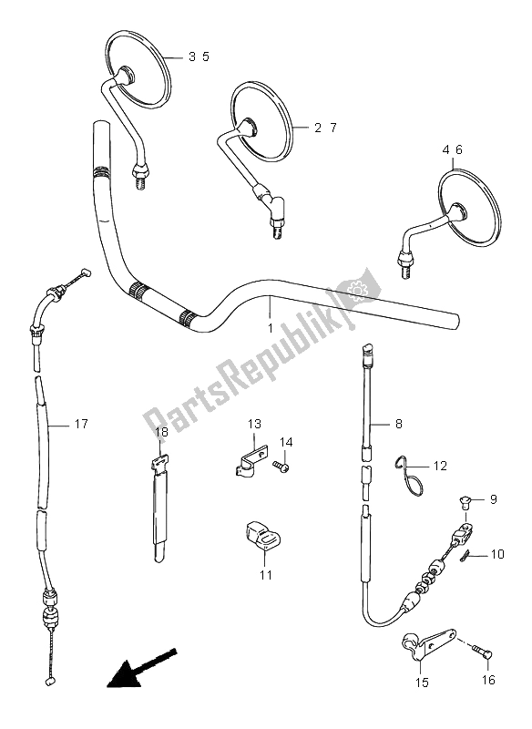 Toutes les pièces pour le Guidon du Suzuki GN 250E 2000