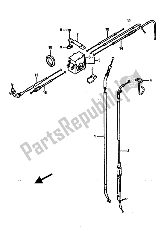 Wszystkie części do Przewód Sterowniczy Suzuki RGV 250 1989