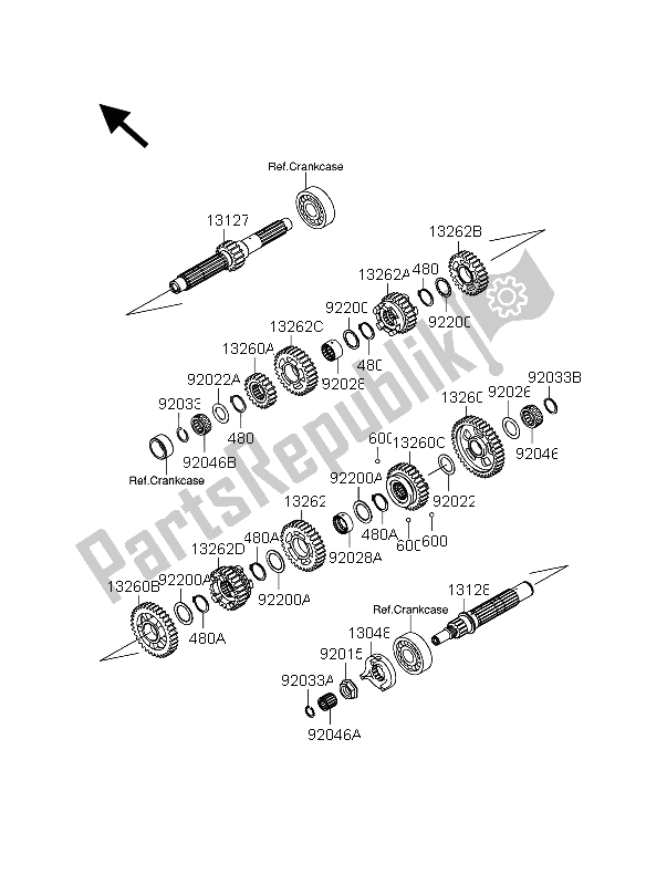 Todas las partes para Transmisión de Suzuki VZ 1600 Marauder 2005