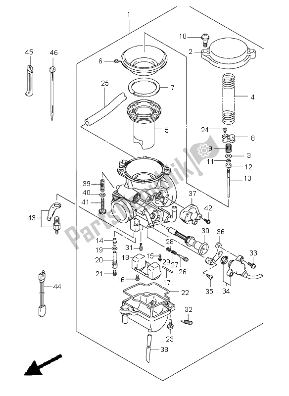 Toutes les pièces pour le Carburateur du Suzuki RV 125 Vanvan 2003