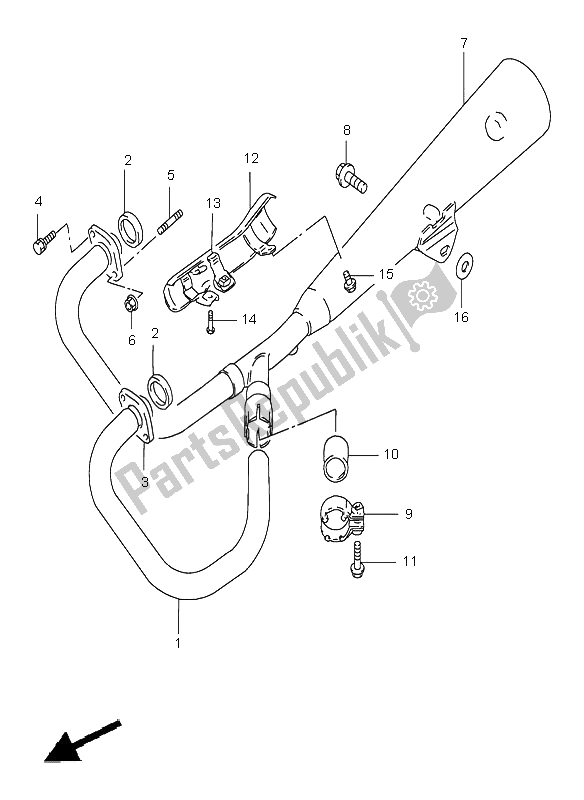 Toutes les pièces pour le Silencieux du Suzuki GN 250E 2000