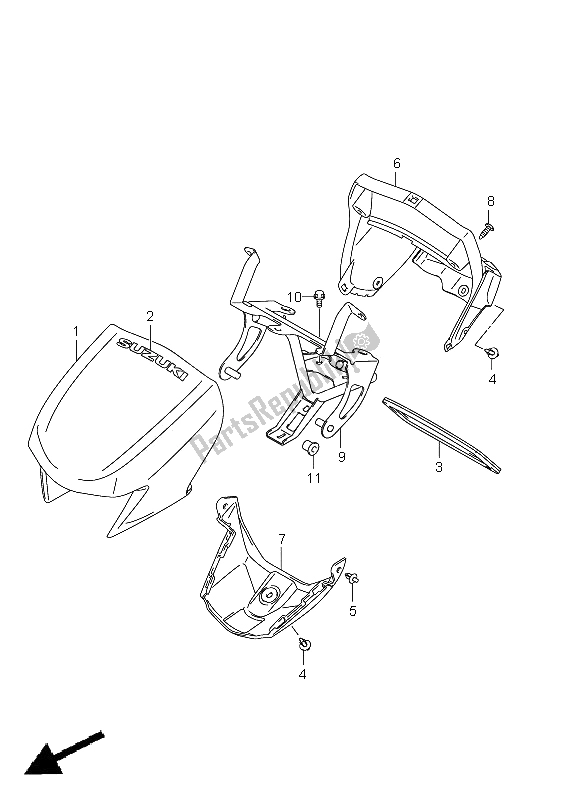 All parts for the Handle Cover (lt-a750xpz P28) of the Suzuki LT A 750 XPZ Kingquad AXI 4X4 2011