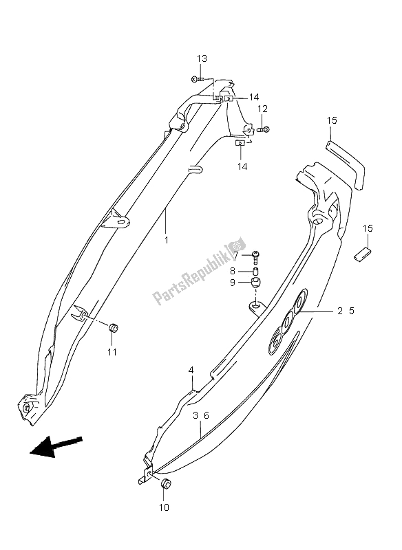 Toutes les pièces pour le Couverture De Cadre du Suzuki GSX 600F 2002