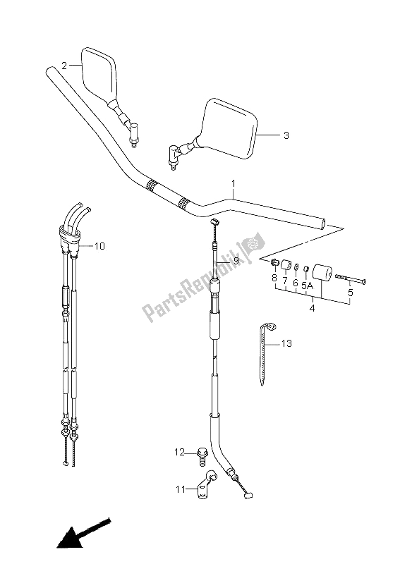 Tutte le parti per il Manubrio del Suzuki DR Z 400 SM 2008