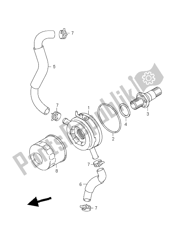 Tutte le parti per il Radiatore Dell'olio del Suzuki GSF 1250 Nsnasa Bandit 2008