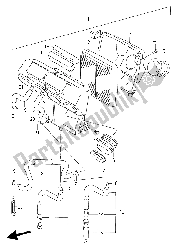 Toutes les pièces pour le Purificateur D'air du Suzuki RF 900R 1998