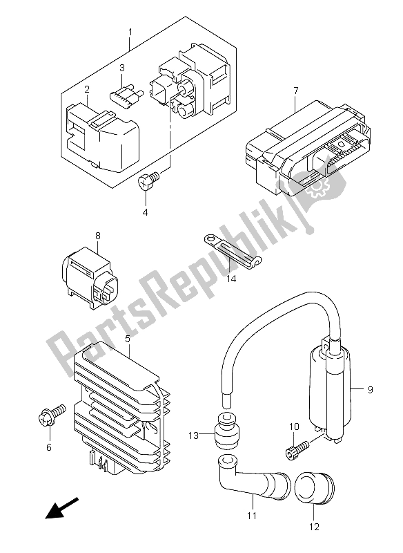 Todas las partes para Eléctrico de Suzuki AN 250 Burgman 2006