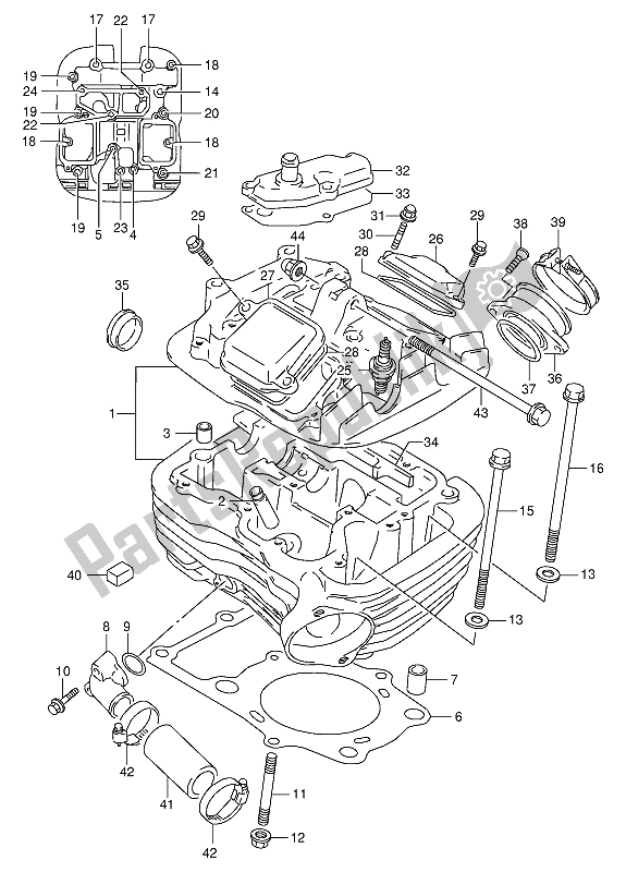 Todas as partes de Cabeça Do Cilindro (traseira) do Suzuki VX 800U 1994