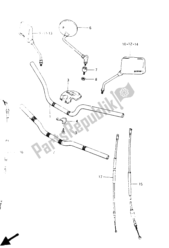 Todas las partes para Manillar de Suzuki GSX 400 ES 1985