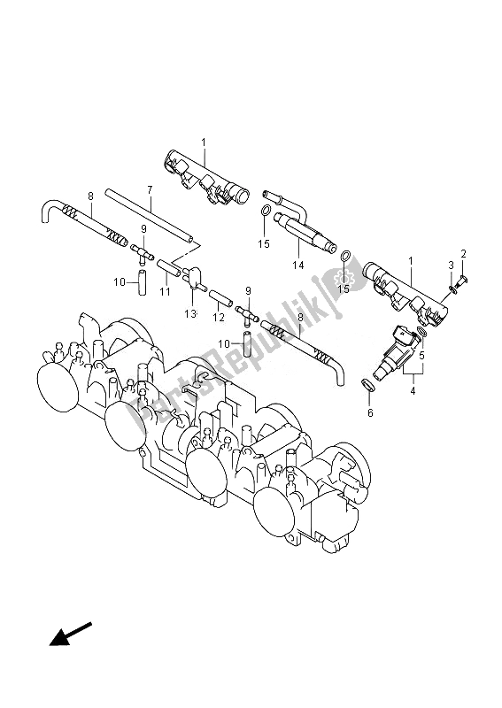 Toutes les pièces pour le Tuyau Et Joint De Corps De Papillon du Suzuki GSX 1250 FA 2014