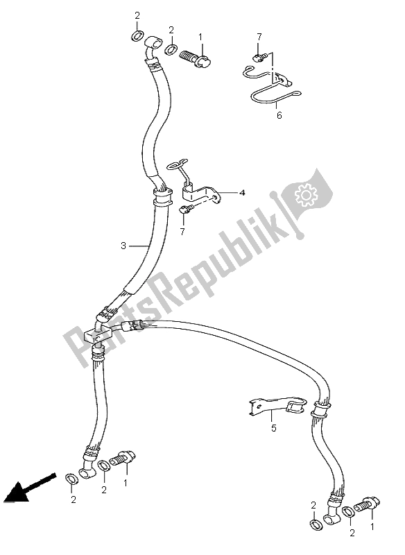 Todas as partes de Mangueira Do Freio Dianteiro do Suzuki DL 1000 V Strom 2003