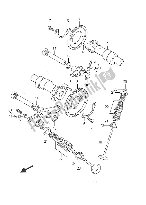 Tutte le parti per il Albero A Camme E Valvola del Suzuki C 800 VL Intruder 2011