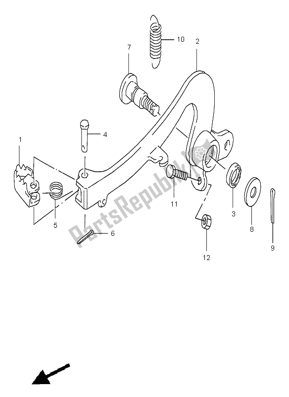 Todas las partes para Freno Trasero de Suzuki RM 125 1998