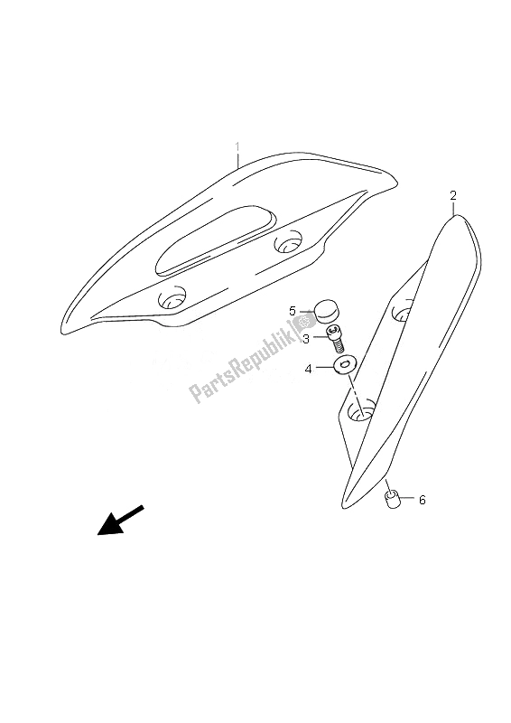 All parts for the Pillion Rider Handle of the Suzuki UH 200 Burgman 2010