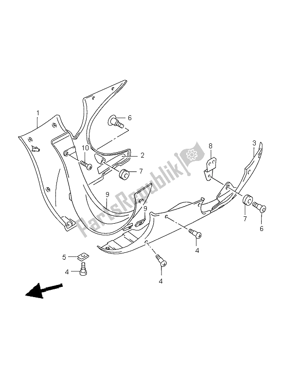 Tutte le parti per il Sotto Il Cofano del Suzuki GSX 750F 2000