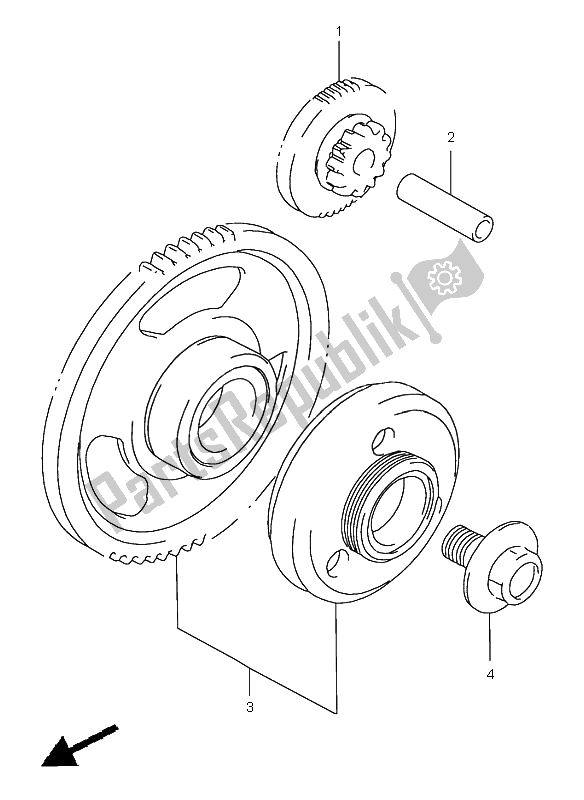 Tutte le parti per il Frizione Di Avviamento del Suzuki GSX 750F 1997