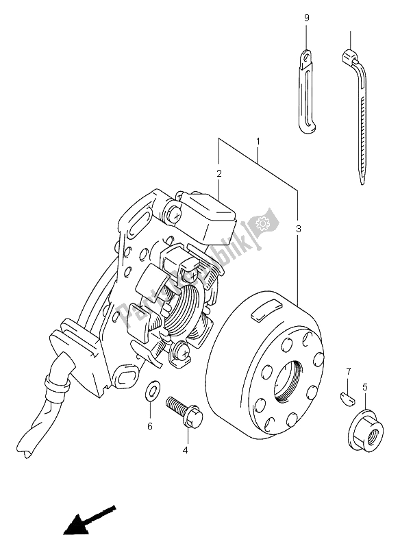 Wszystkie części do Magneto Suzuki RM 125 2002