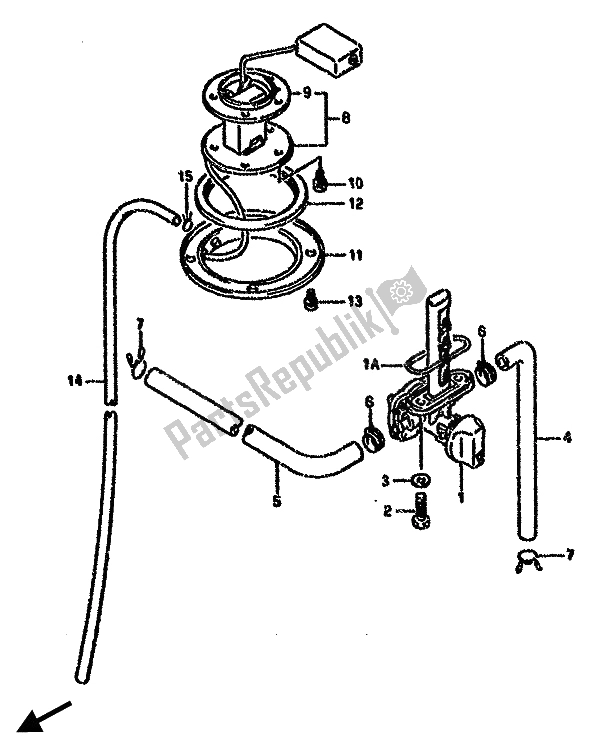 Todas las partes para Grifo De Combustible de Suzuki GSX 750F 1992