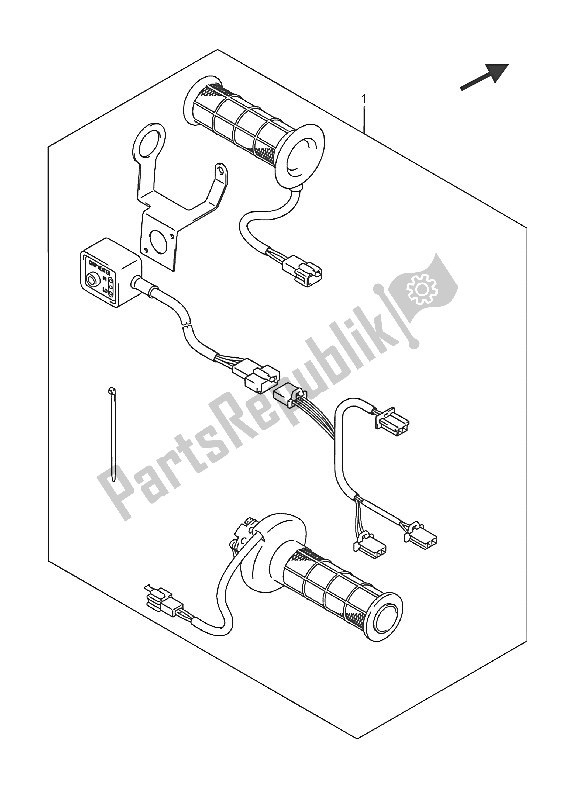 Tutte le parti per il Opzionale (set Riscaldatore Impugnatura) del Suzuki AN 650Z Burgman Executive 2016