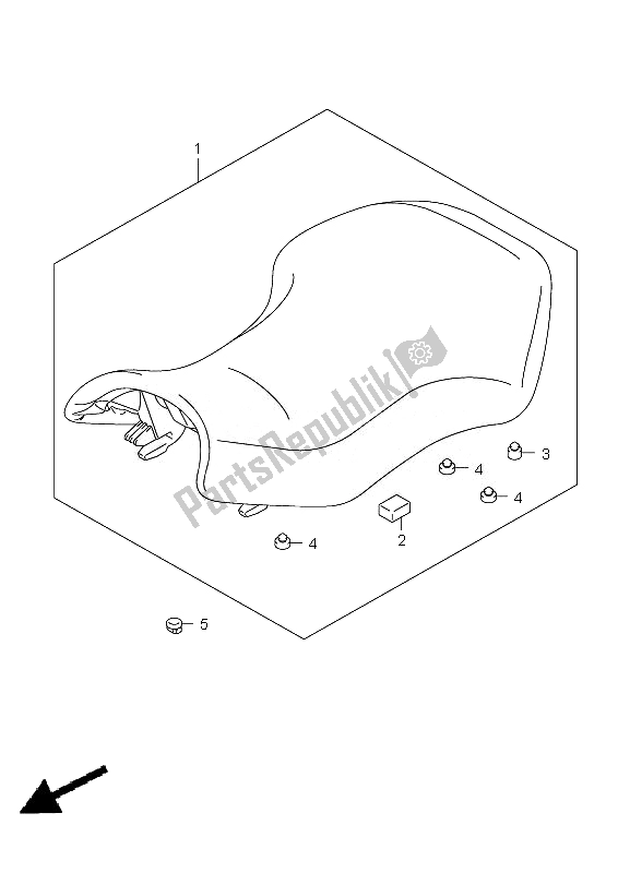 All parts for the Seat of the Suzuki LT A 500 XPZ Kingquad AXI 4X4 2010