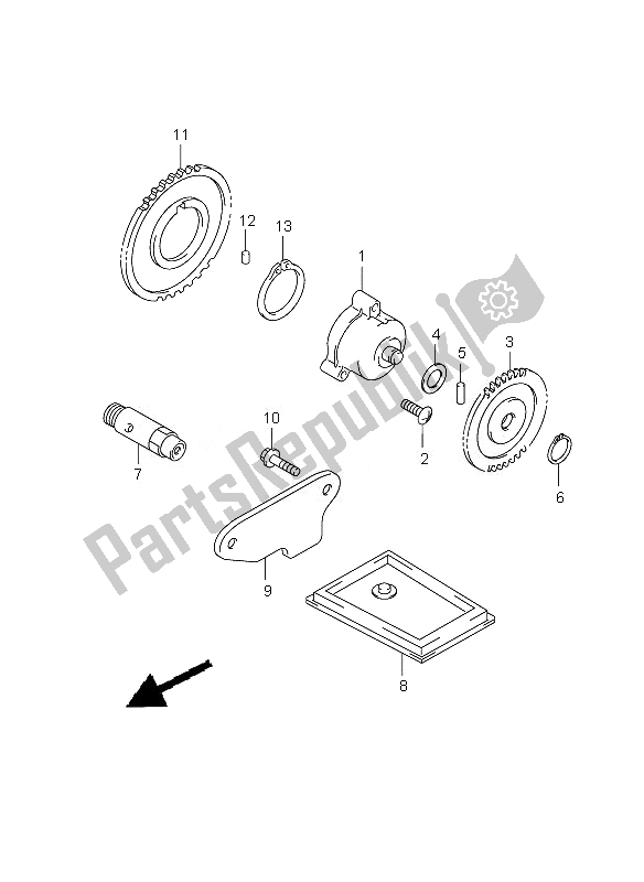 Todas las partes para Bomba De Aceite de Suzuki SFV 650A Gladius 2010