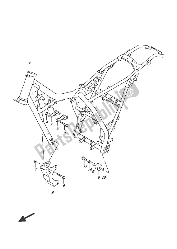 Tutte le parti per il Telaio del Suzuki RV 125 2016