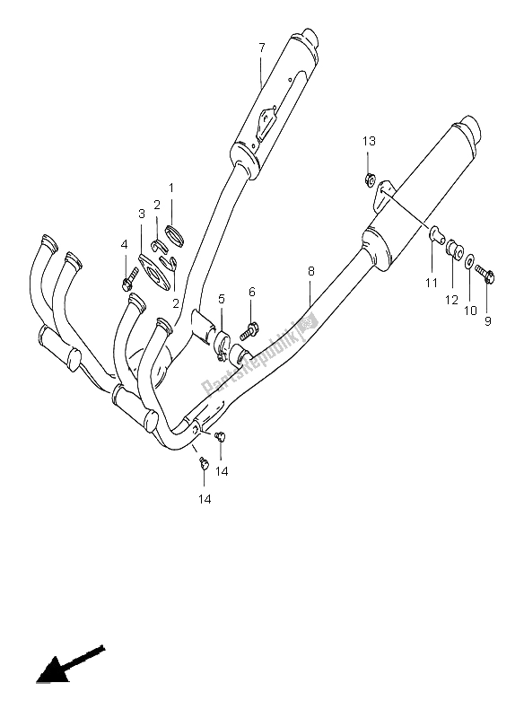 Todas las partes para Silenciador de Suzuki GSX 750F 1997