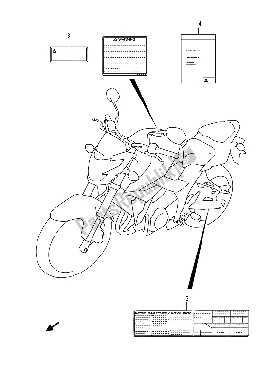 Todas las partes para Etiqueta (gsr750a) de Suzuki GSR 750A 2014