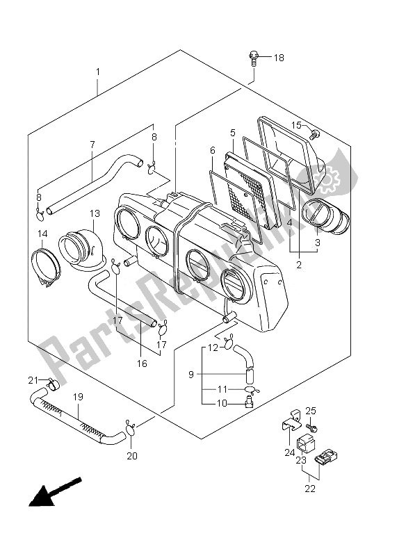 Toutes les pièces pour le Purificateur D'air du Suzuki GSF 650 Nsnasa Bandit 2010