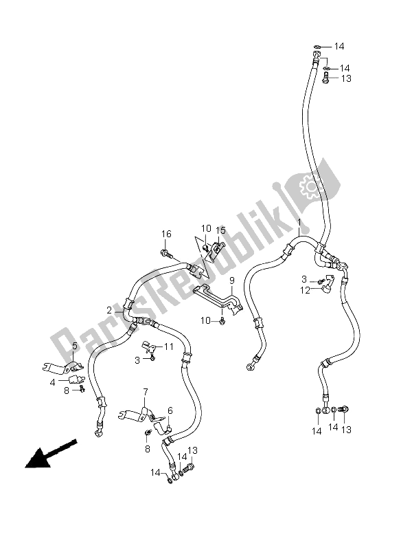 Todas las partes para Manguera De Freno Delantero de Suzuki VLR 1800R C 1800 Intruder 2008