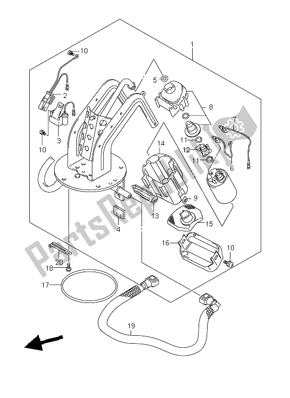 Todas las partes para Bomba De Combustible de Suzuki GSF 1250 Nsnasa Bandit 2007