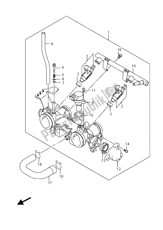 Toutes les pièces pour le Corps De Papillon du Suzuki GW 250 Inazuma 2015