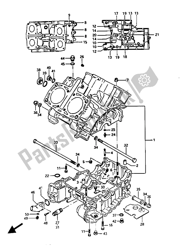 Alle onderdelen voor de Carter van de Suzuki GV 1400 GD 1988