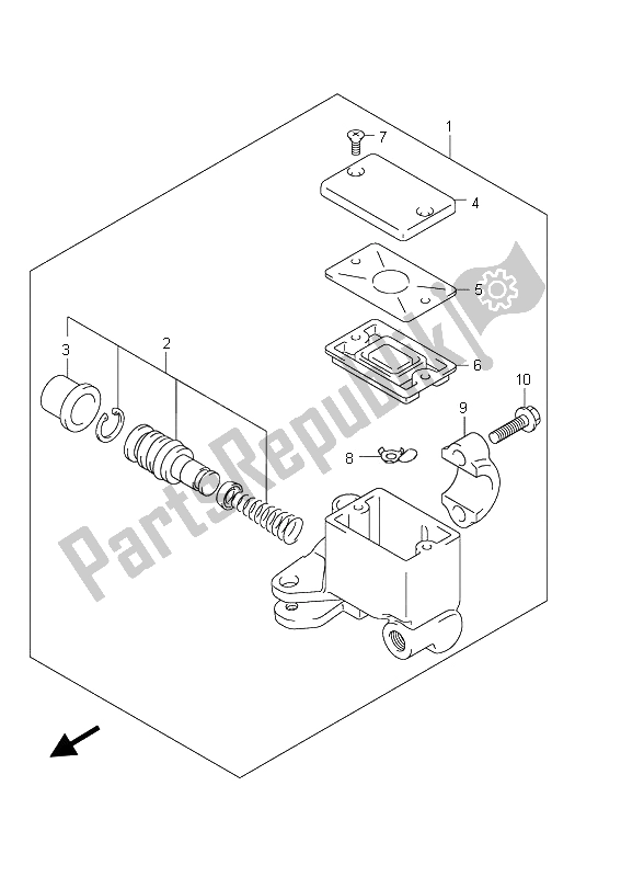 Toutes les pièces pour le Maître-cylindre Avant (an400a E19) du Suzuki Burgman AN 400 AZA 2011