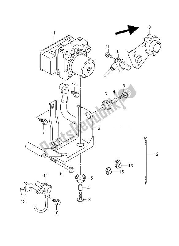 Toutes les pièces pour le Unité Hydraulique du Suzuki GSR 600A 2007