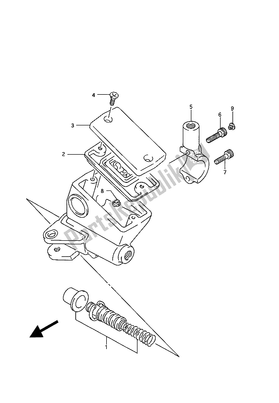 Toutes les pièces pour le Maître-cylindre Avant du Suzuki GSX 1100G 1991