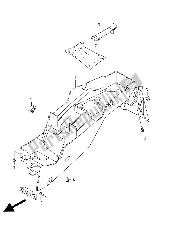 Todas las partes para Guardabarros Trasero de Suzuki GSX R 1000 2002