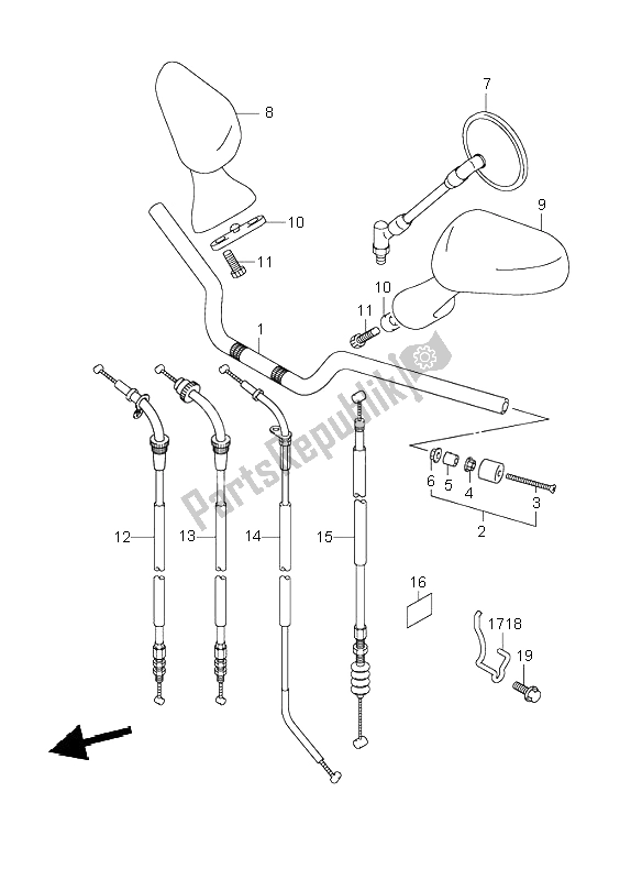 All parts for the Handlebar of the Suzuki GSF 600 NS Bandit 2003