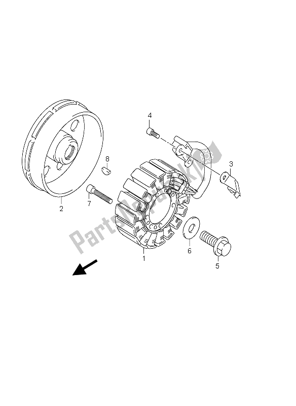 Todas las partes para Magneto de Suzuki GSX 1300R Hayabusa 2006