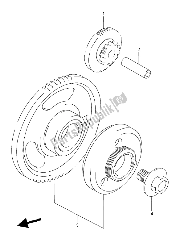 Tutte le parti per il Frizione Di Avviamento del Suzuki GSX 750F 1999