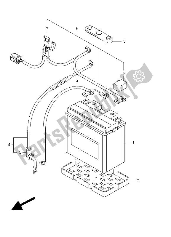 Wszystkie części do Bateria Suzuki LT A 500 XPZ Kingquad AXI 4X4 2012