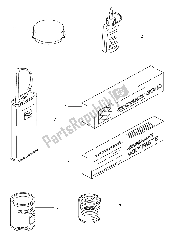 Todas las partes para Opcional de Suzuki GSX 600F 1997